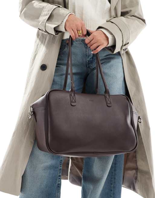 PASQ large box bag in brown