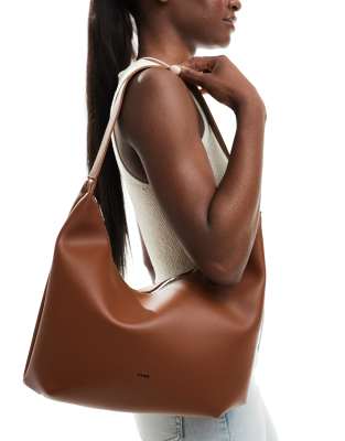 PASQ Extras Limited – FOB - USD PASQ large slouchy shoulder bag in dark brown