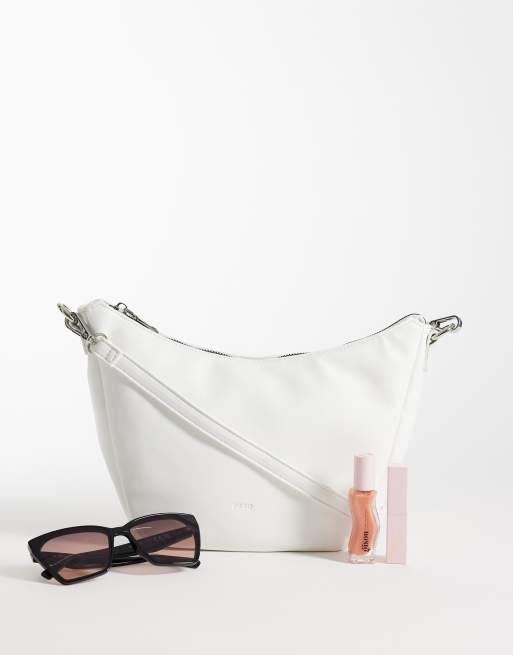 PASQ - Løstsiddende og buet hvid crossbody-taske, 2 af 4