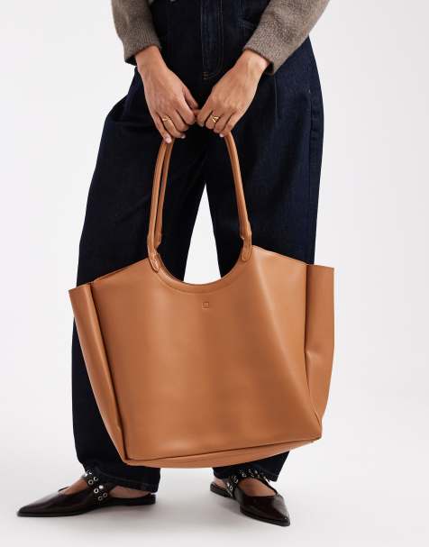 PASQ - Maxi borsa extra larga oversize color cuoio - view 1