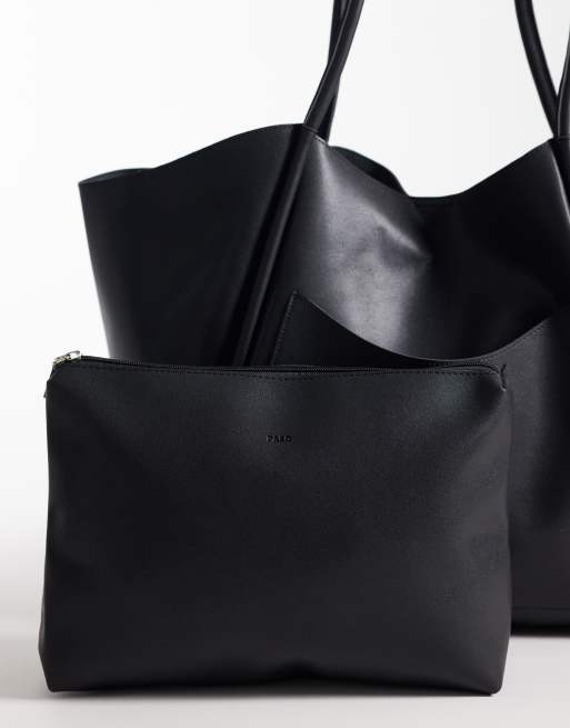 PASQ - Maxi borsa oversize nera, 3 di 4