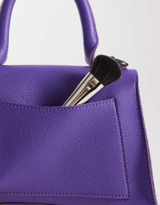 PASQ – Mini-Handtasche in Ultraviolett mit abgerundetem Boden und Umhängeriemen, 3 von 4
