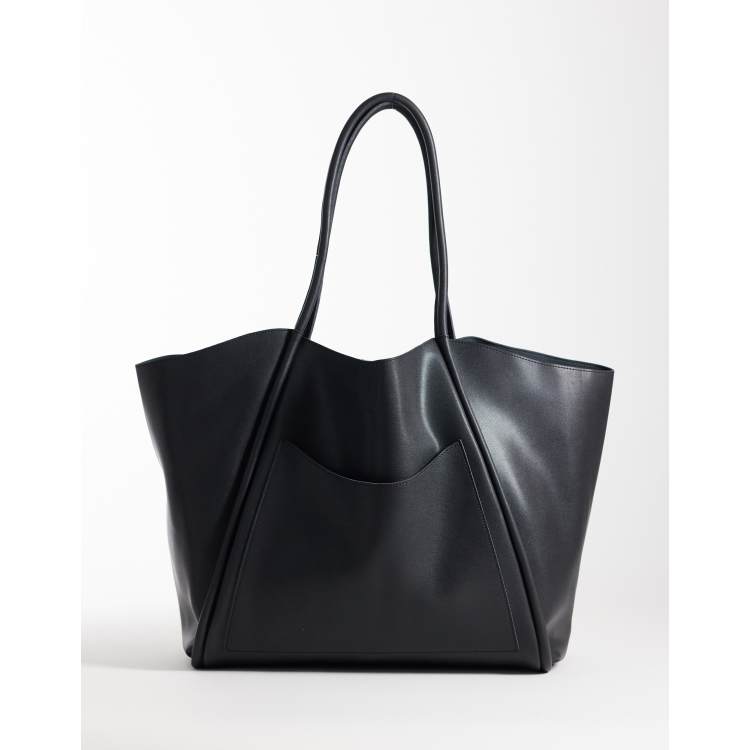 PASQ oversized tote bag in black | ASOS