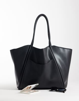 PASQ oversized tote bag in black | ASOS