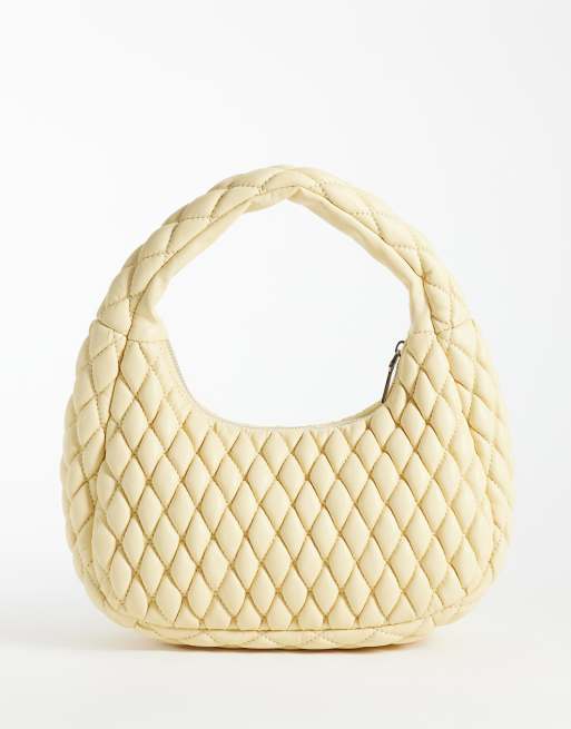 PASQ pikowana torba z uchwytem w kolorze butter yellow, 4 z 4