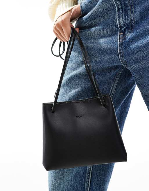 PASQ - Rechthoekige tas met verstelbare crossbody band in zwart , 2 van 4