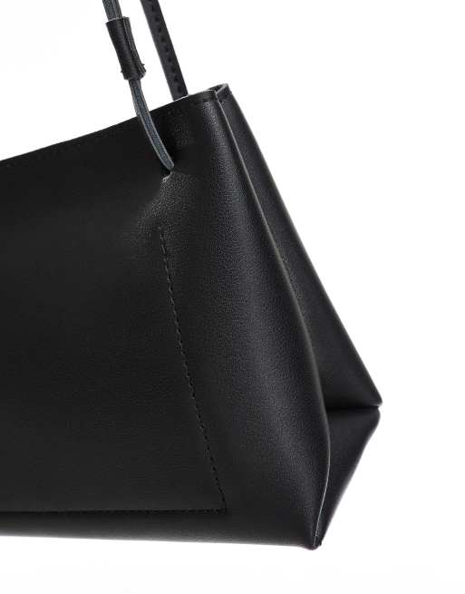 PASQ - Rechthoekige tas met verstelbare crossbody band in zwart , 3 van 4
