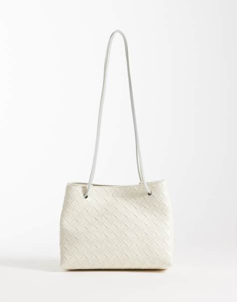 PASQ - Sac bandoulière carré tressé - Blanc - view 1