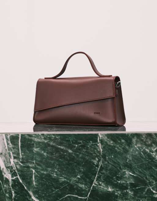 PASQ - Sac bandoulière et sac à main asymétrique - Bordeaux foncé, 4 de 4