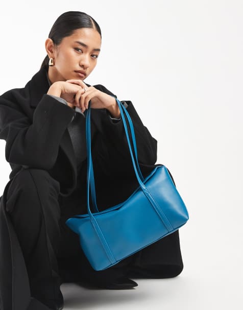 PASQ - Sac porté épaule avec rabat - Bleu sarcelle - view 1