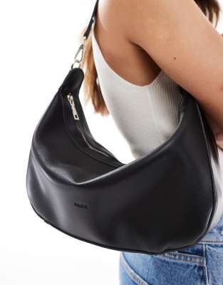 Sac porté épaule souple avec bandoulière - Noir