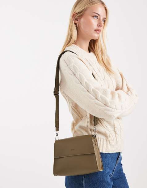 PASQ - Skovgrøn og klassisk crossbody-taske med flap - view 1