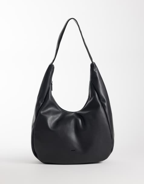 PASQ slouchy shoulder bag in black - view 1