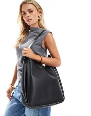 PASQ slouchy tote bag in black - view 1