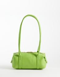 PASQ small bowling shoulder bag in chartreuse