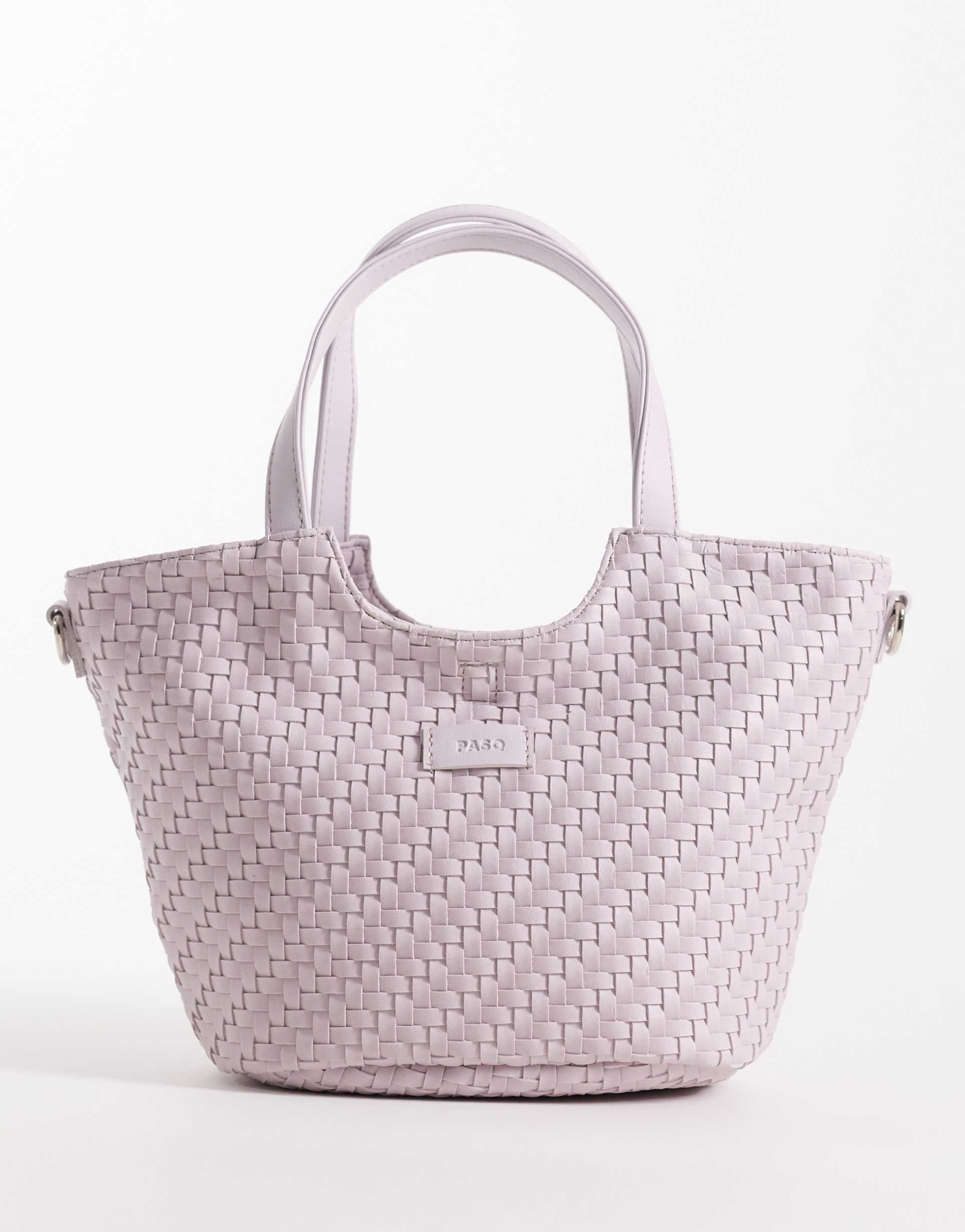 pasq small scoop detail bag with crossbody strap in pale lavender