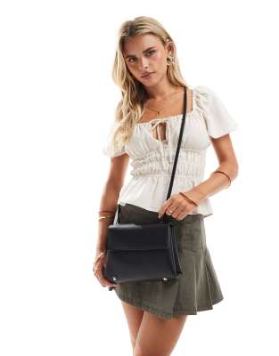 PASQ small soft crossbody bag in black - view 1