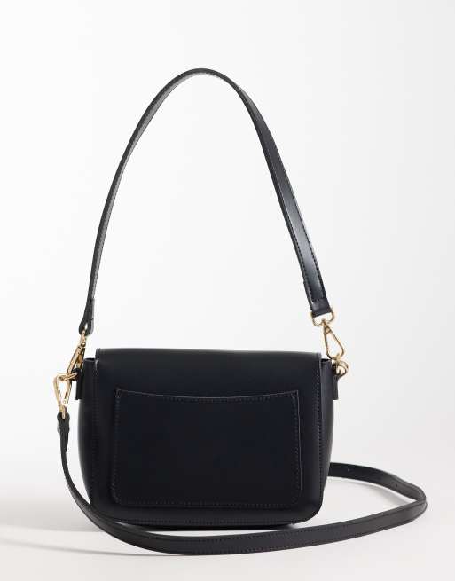 PASQ - Sort crossbody-taske med flaplukning, 4 af 4