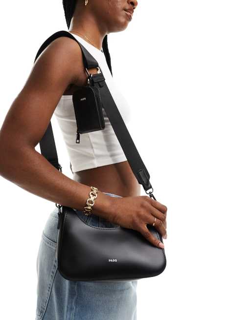 PASQ - Sort crossbody-taske med utility-strop