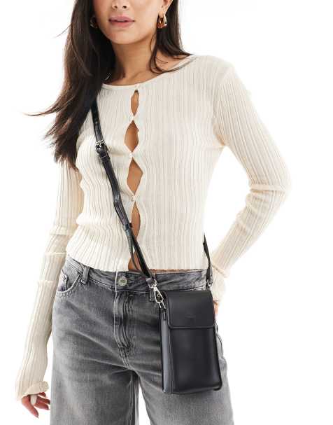PASQ - Sort telefontaske med crossbody-strop - view 1