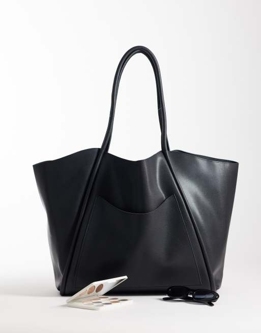 PASQ – Svart toteväska i oversize, 2 av 4