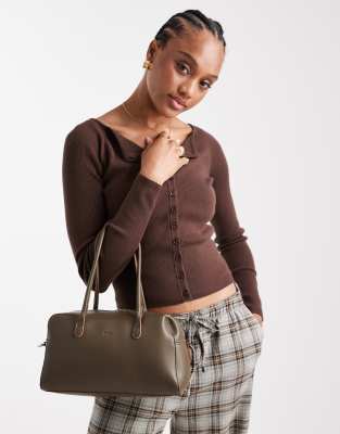 PASQ PASQ twin stap medium shoulder bag in green