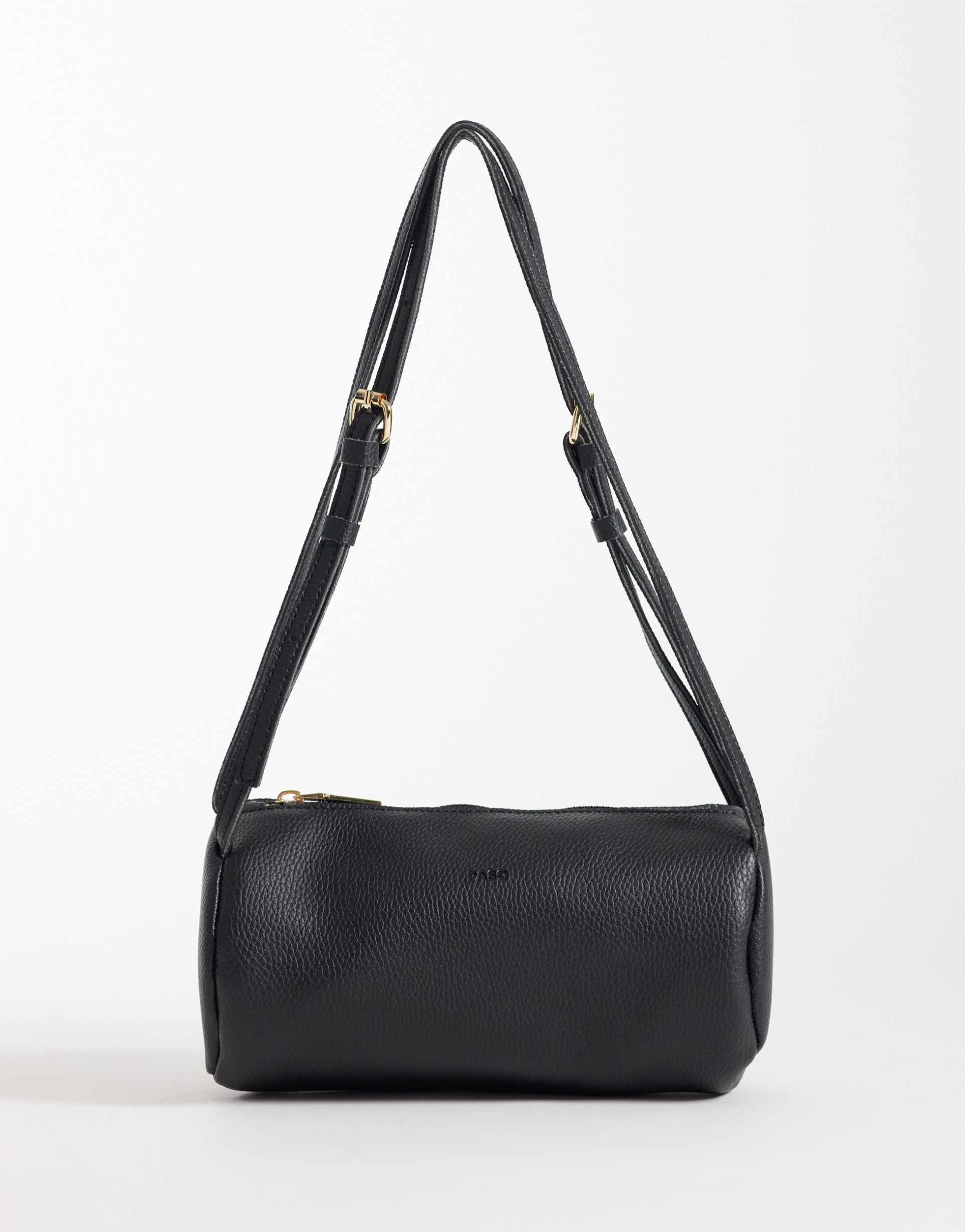 pasq twin strap barrel bag in black