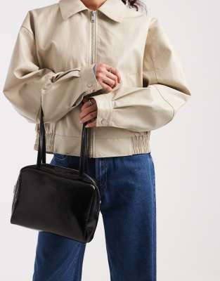 PASQ twin strap bowling bag in black