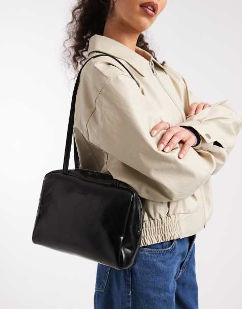 PASQ twin strap bowling bag in black - view 1