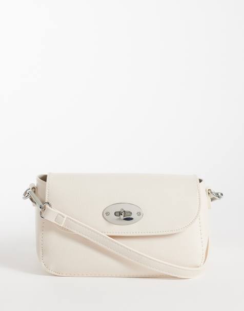 PASQ twist lock cross body bag in cream - view 1