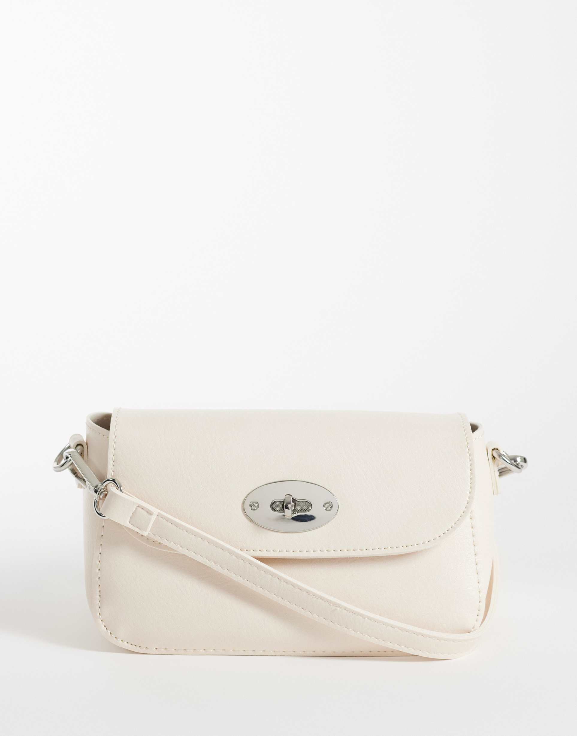 pasq twist lock cross body bag in cream