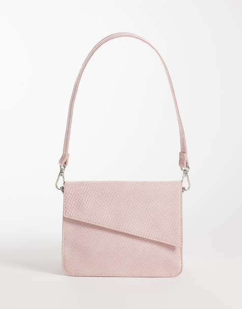 PASQ – Umhängetasche aus Kunstleder in Rosa mit Reptilienmuster - view 1