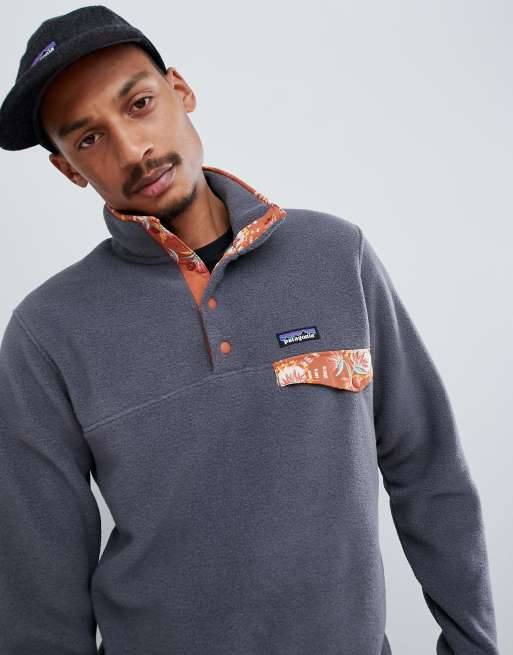 Patagonia grey and purple new arrivals pullover