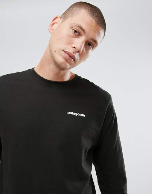 Camiseta patagonia negra deals