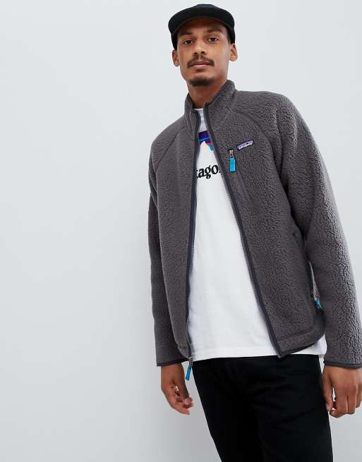 Patagonia Retro Pile Fleece Jacket in Grey | ASOS