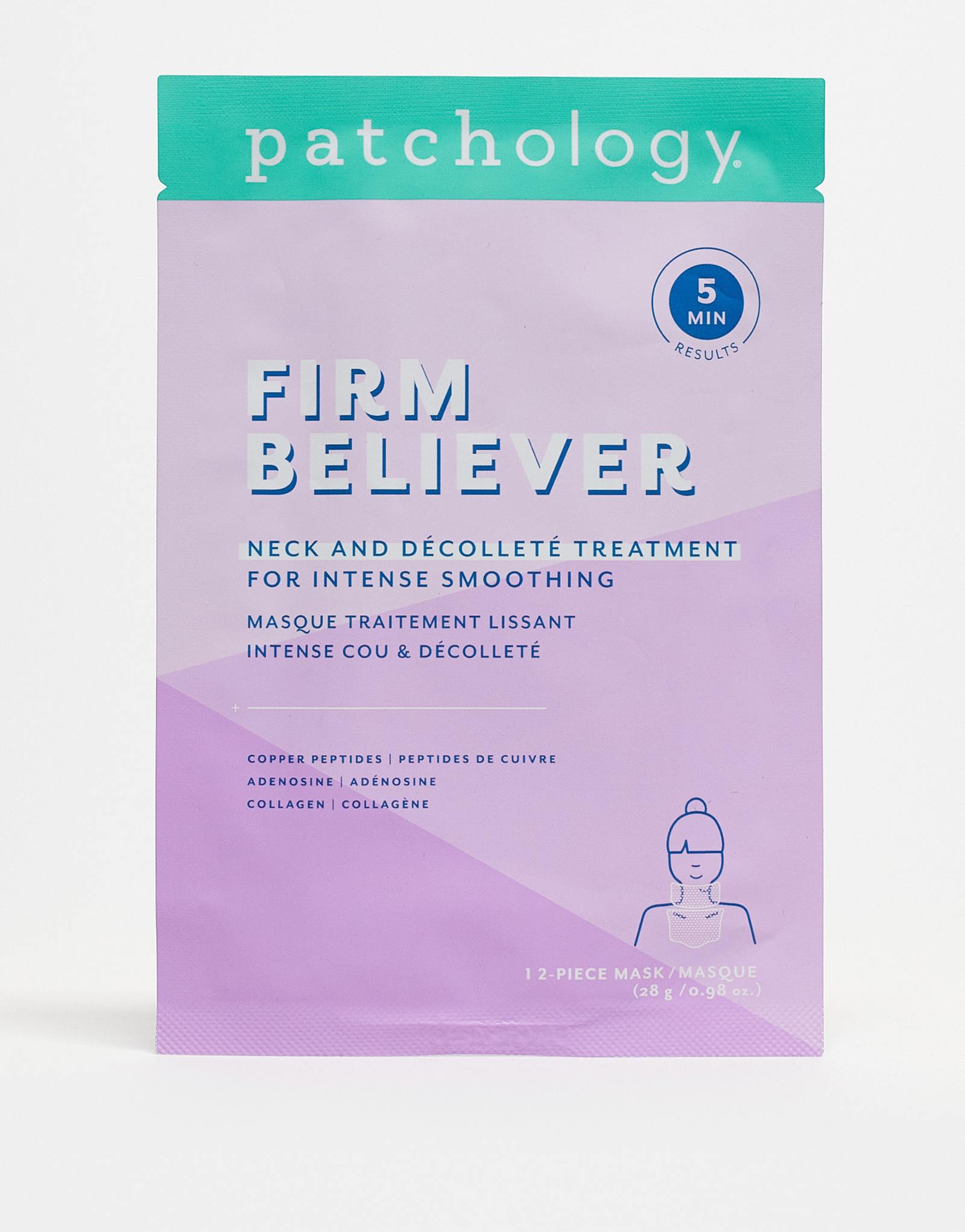 Гидрогелевая маска для шеи и декольте Patchology Firm Believer x2