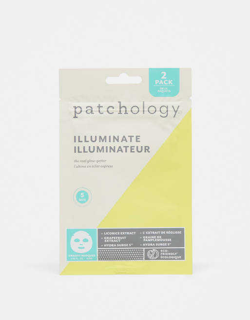 Patchology - FlashMasque - Duo de masques en tissu illuminateurs 5 minutes 