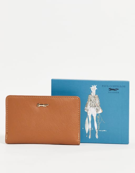 Paul Costelloe - Borsellino lungo in pelle color cuoio