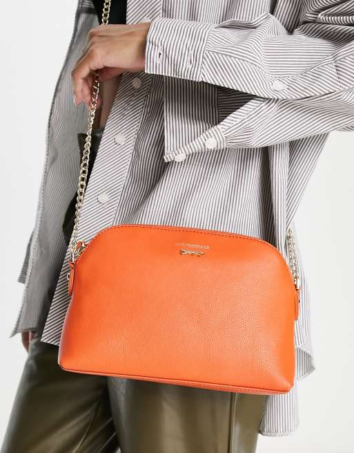 Paul Costelloe chain strap crossbody bag in orange