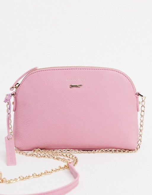 Paul Costelloe cross body bag with chain strap in pink