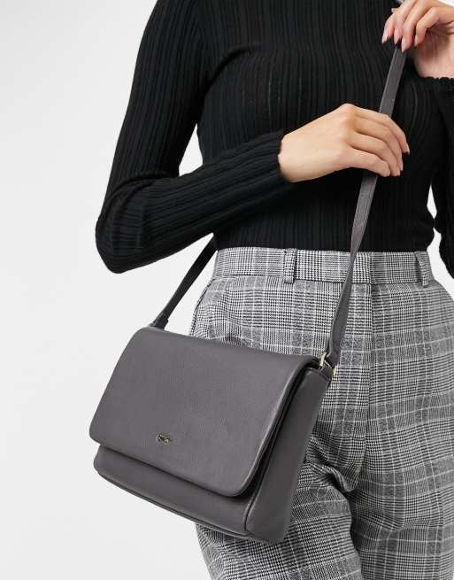 Paul Costelloe crossbody bag with adjustable strap in grey ASOS