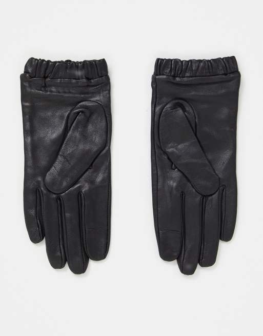Paul Costelloe - Gants en cuir à volants - Noir, 2 de 4