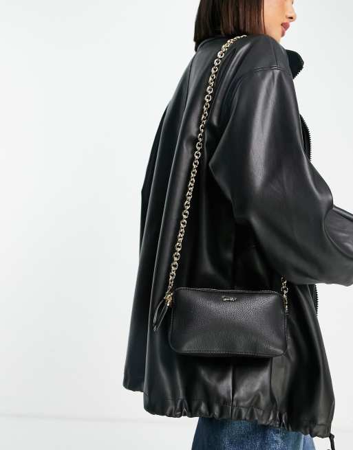 Paul Costelloe Leather Top Handle Crossbody Bag in Black Croc - ASOS Outlet