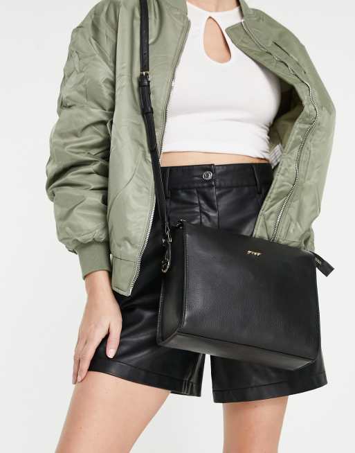 Paul Costelloe leather cross body bag in black ASOS