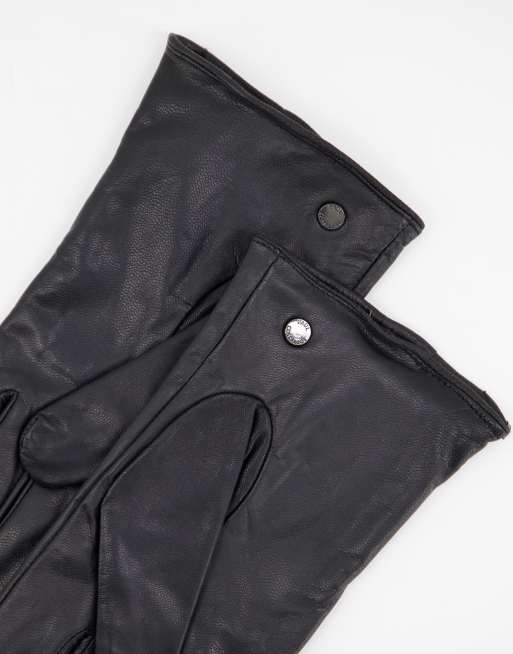 Paul Costelloe leather driving gloves in black, 4 of 4