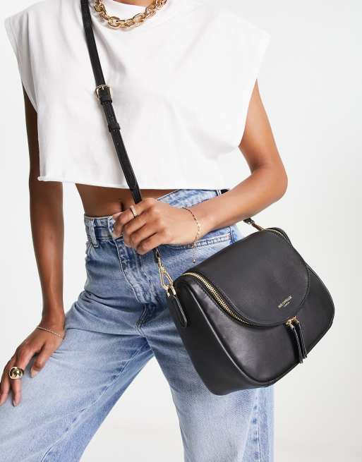 Leather crossbody bag online with flap