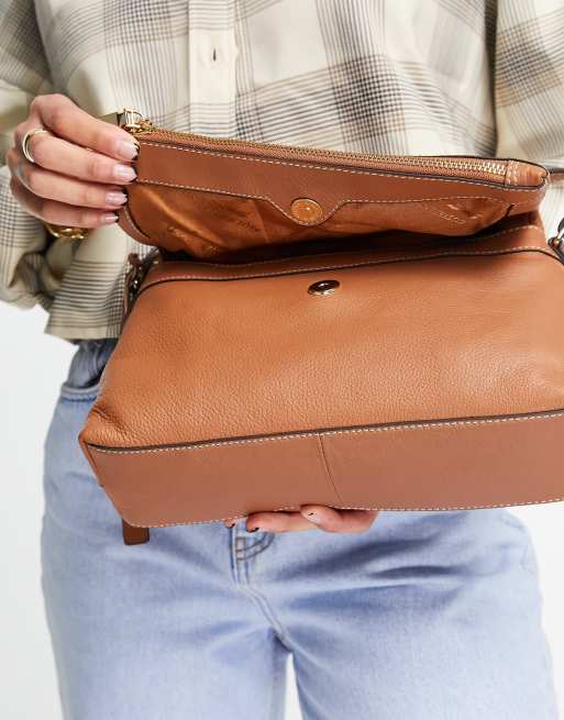 Leather flap over shoulder bag new arrivals