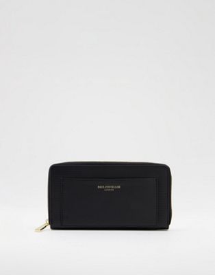 Paul Costelloe leather long purse in black