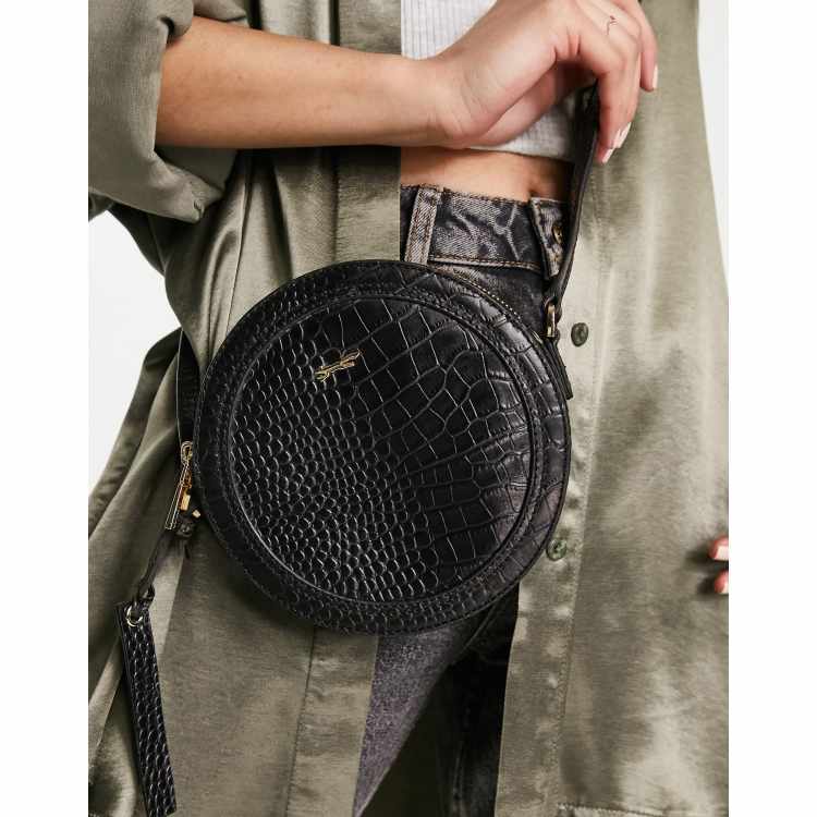 Round hotsell leather crossbody