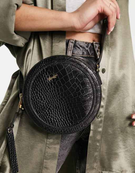 Round crossbody bag clearance leather